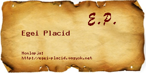 Egei Placid névjegykártya